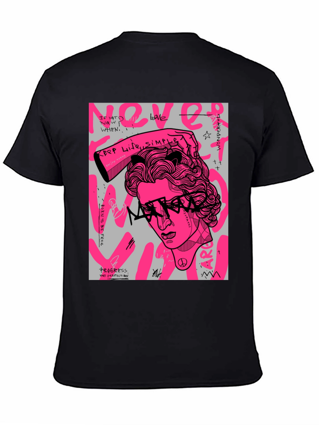 Edgy Graphic Print Tee - Artistic Streetwear