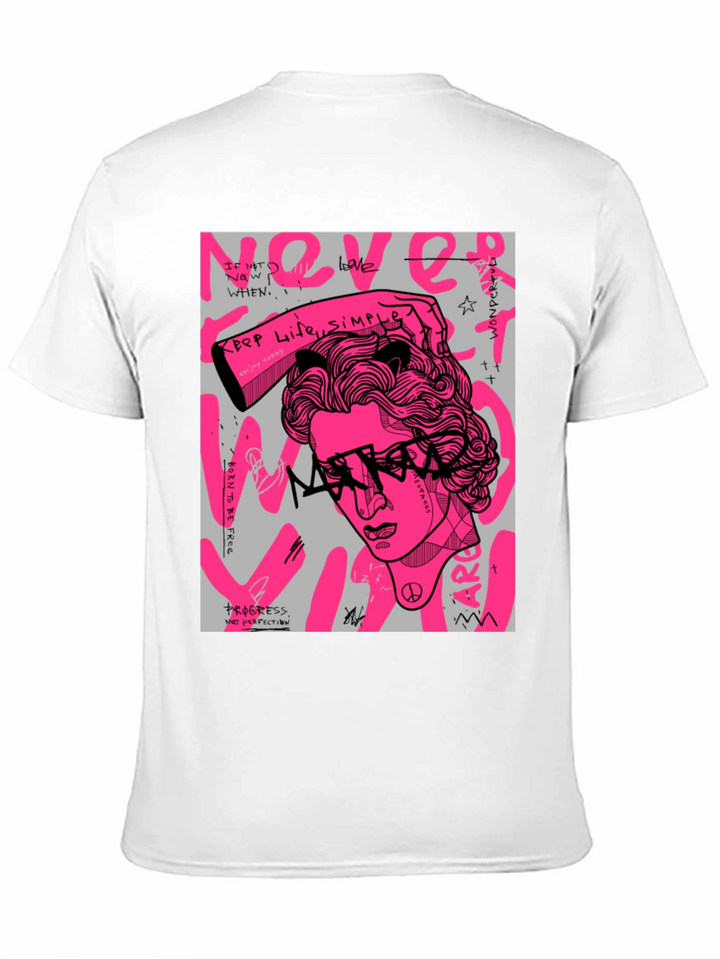 Edgy Graphic Print Tee - Artistic Streetwear