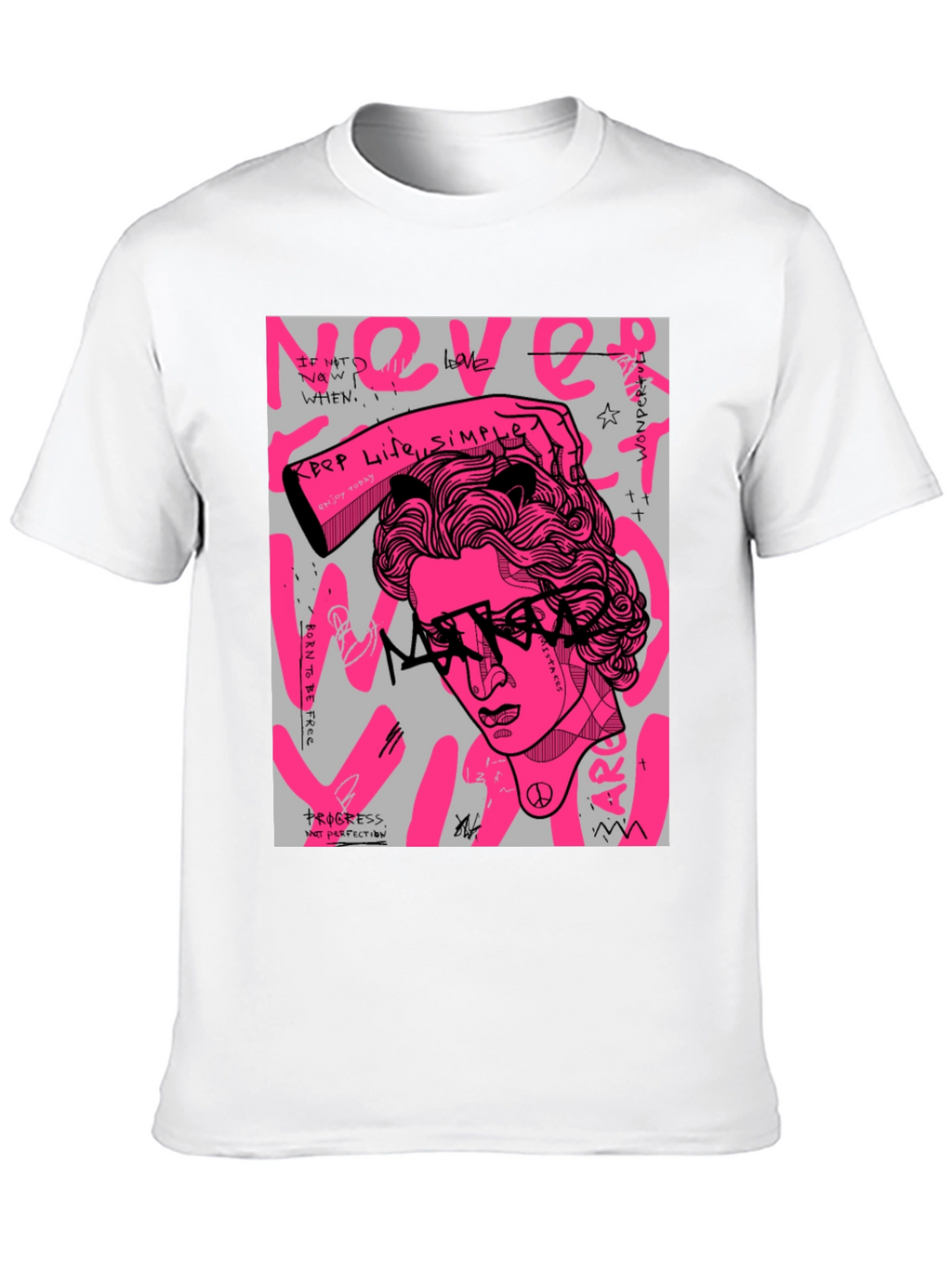 Edgy Graphic Print Tee - Artistic Streetwear