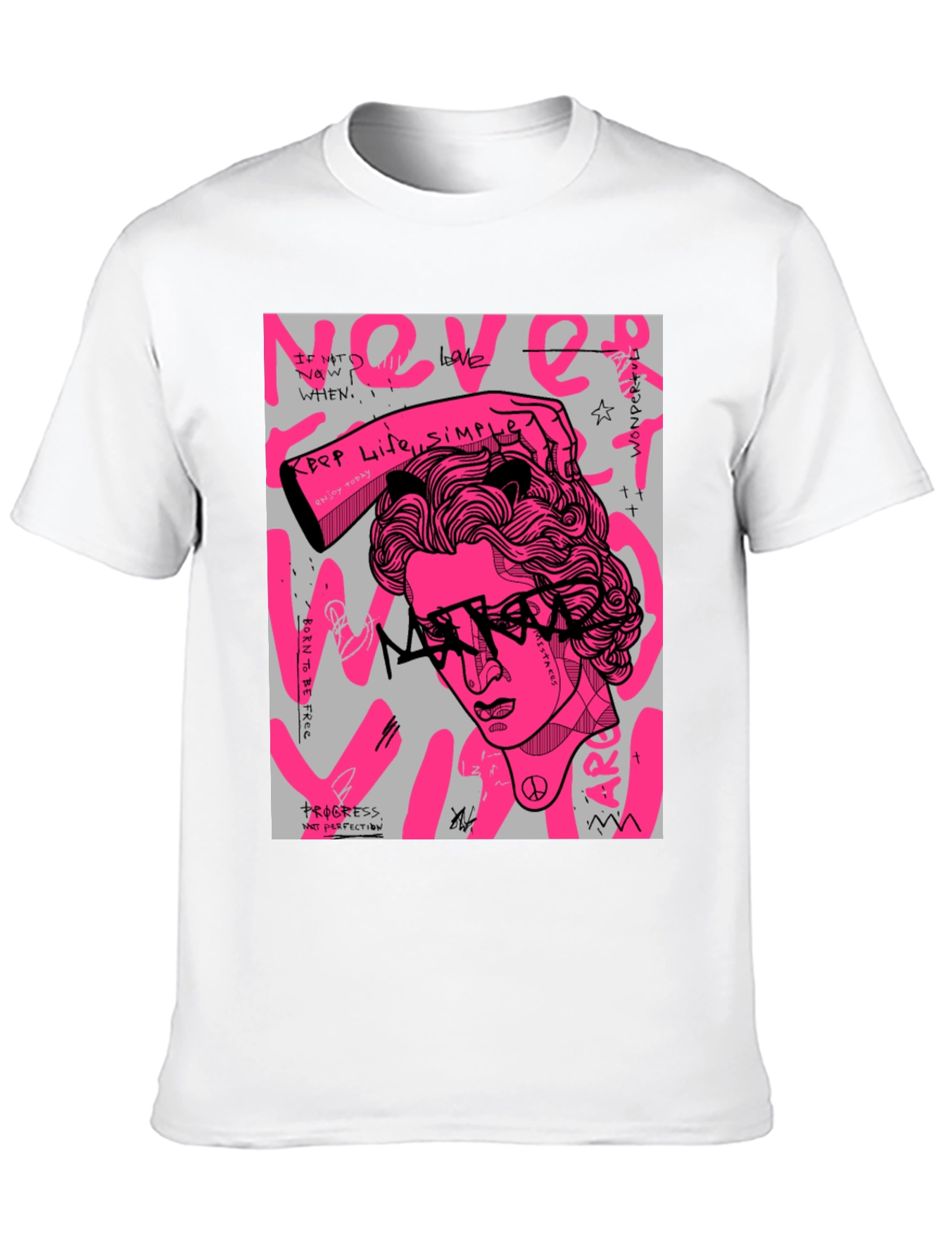 Edgy Graphic Print Tee - Artistic Streetwear