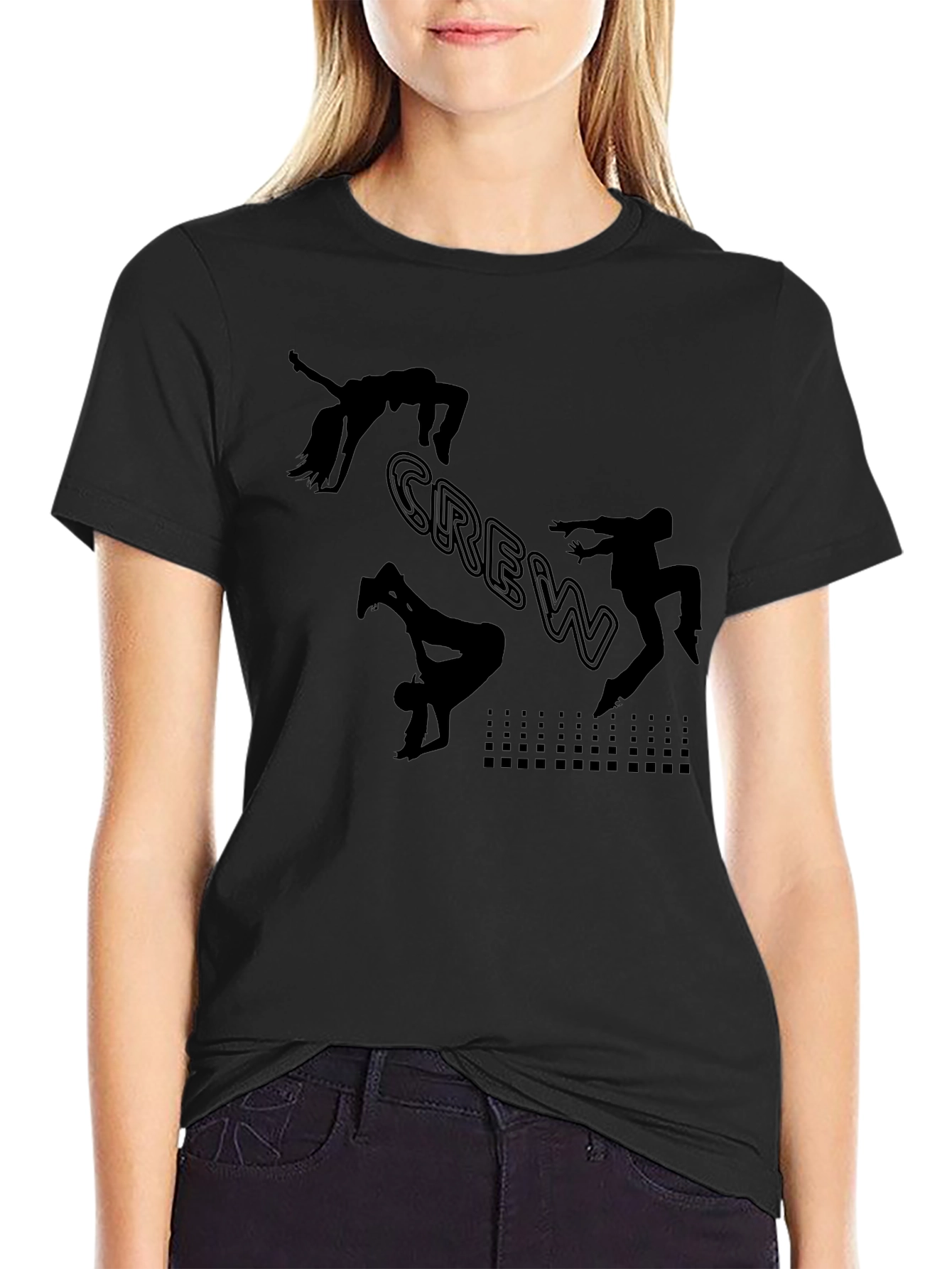 Black Crew Dance Silhouette T-Shirt