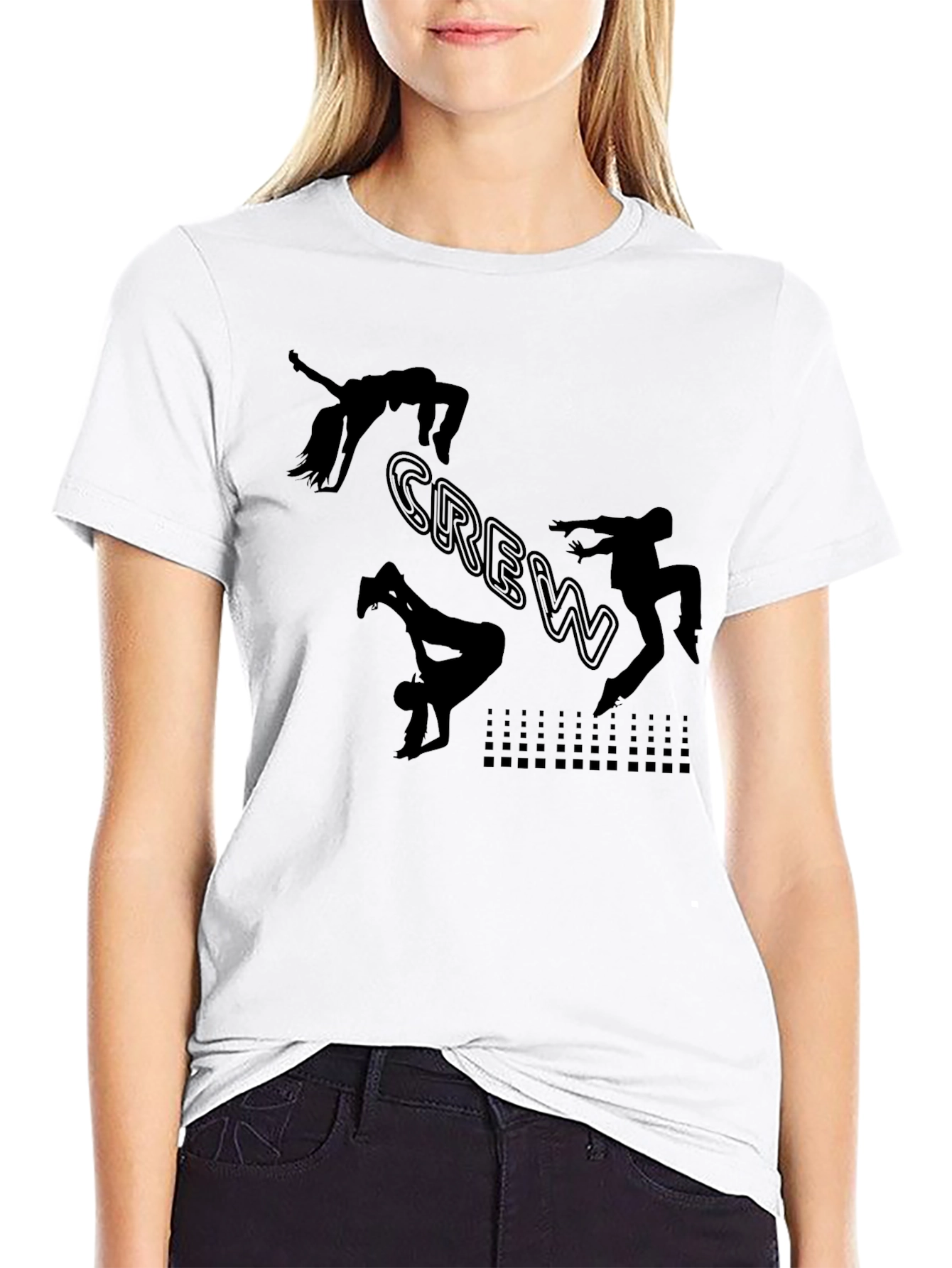 Black Crew Dance Silhouette T-Shirt