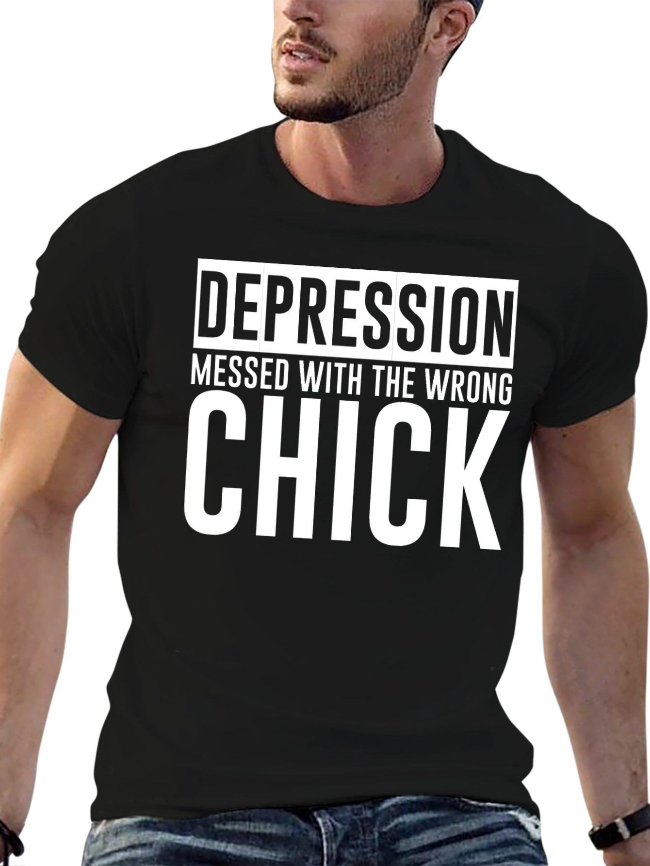 Depression Messed With The Wrong Chick T-Shirt