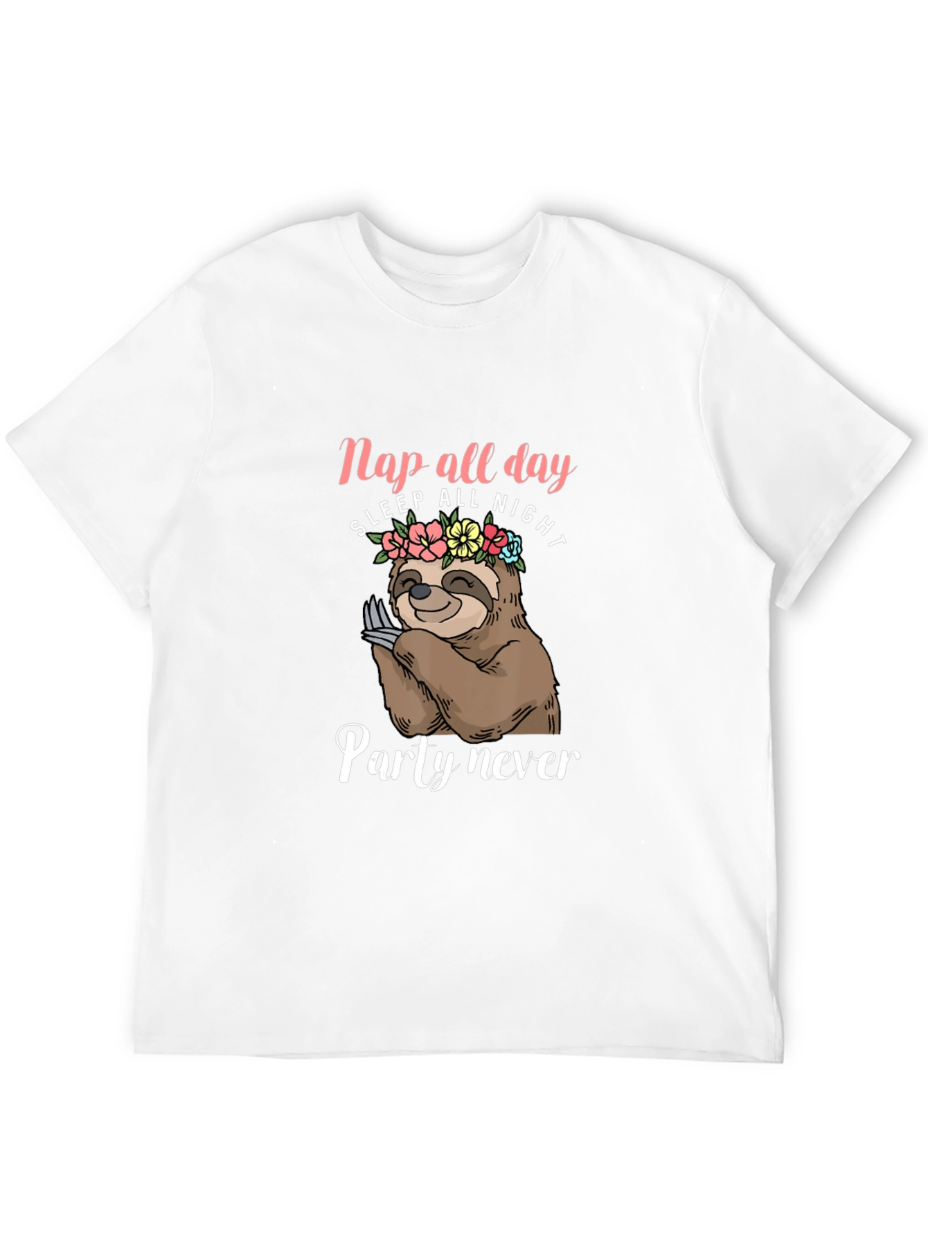 Nap All Day Sloth Graphic T-Shirt