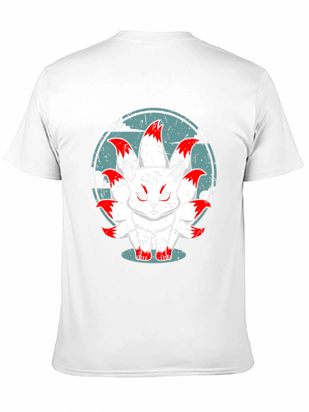 Nine-Tailed Fox Graphic Tee - Anime Style