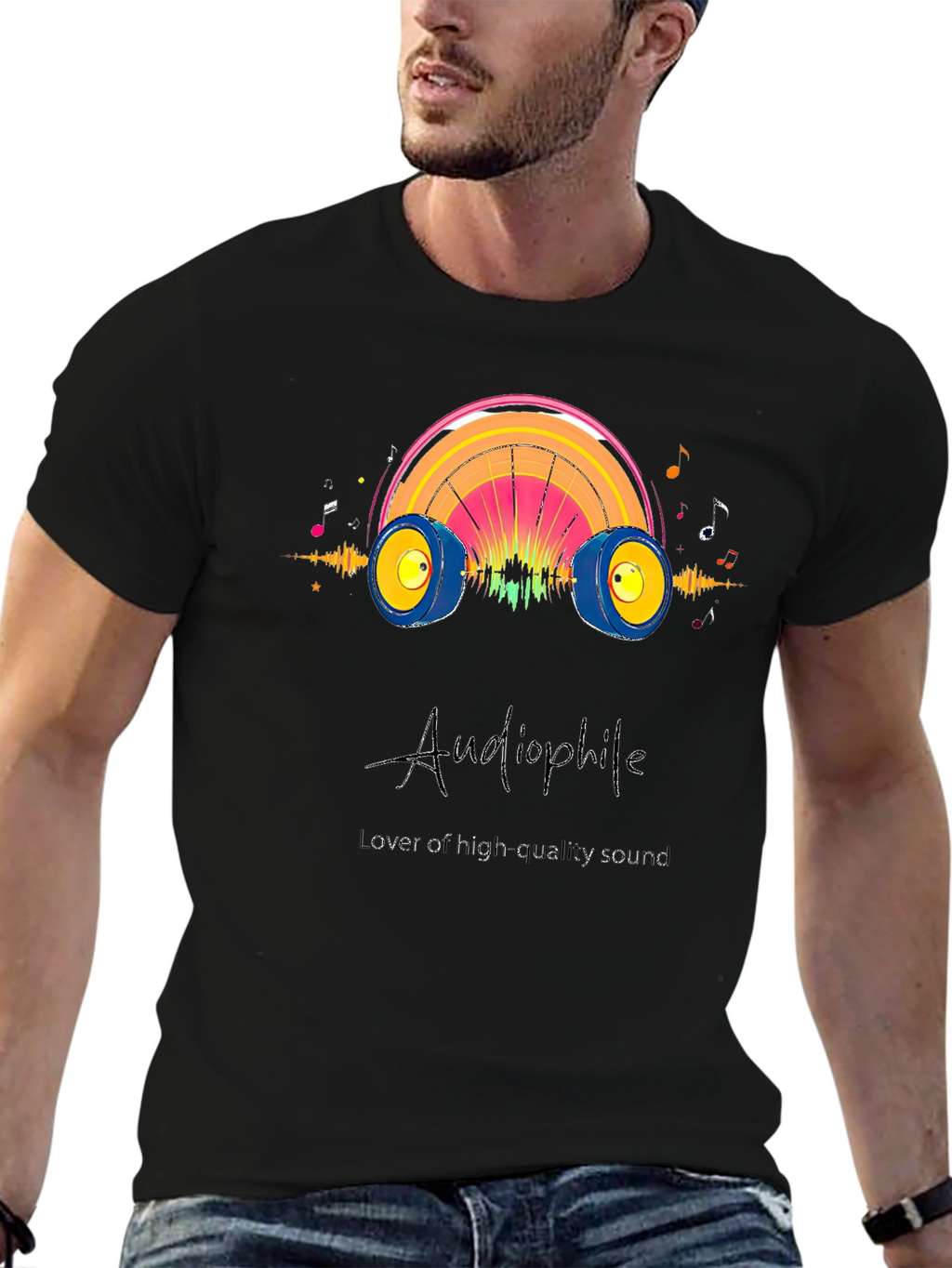 Audiophile High Quality Sound Black T-Shirt