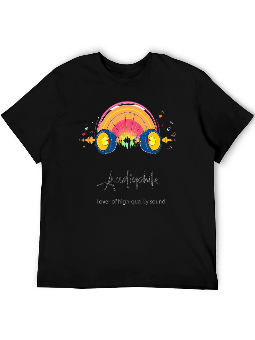 Audiophile High Quality Sound Black T-Shirt