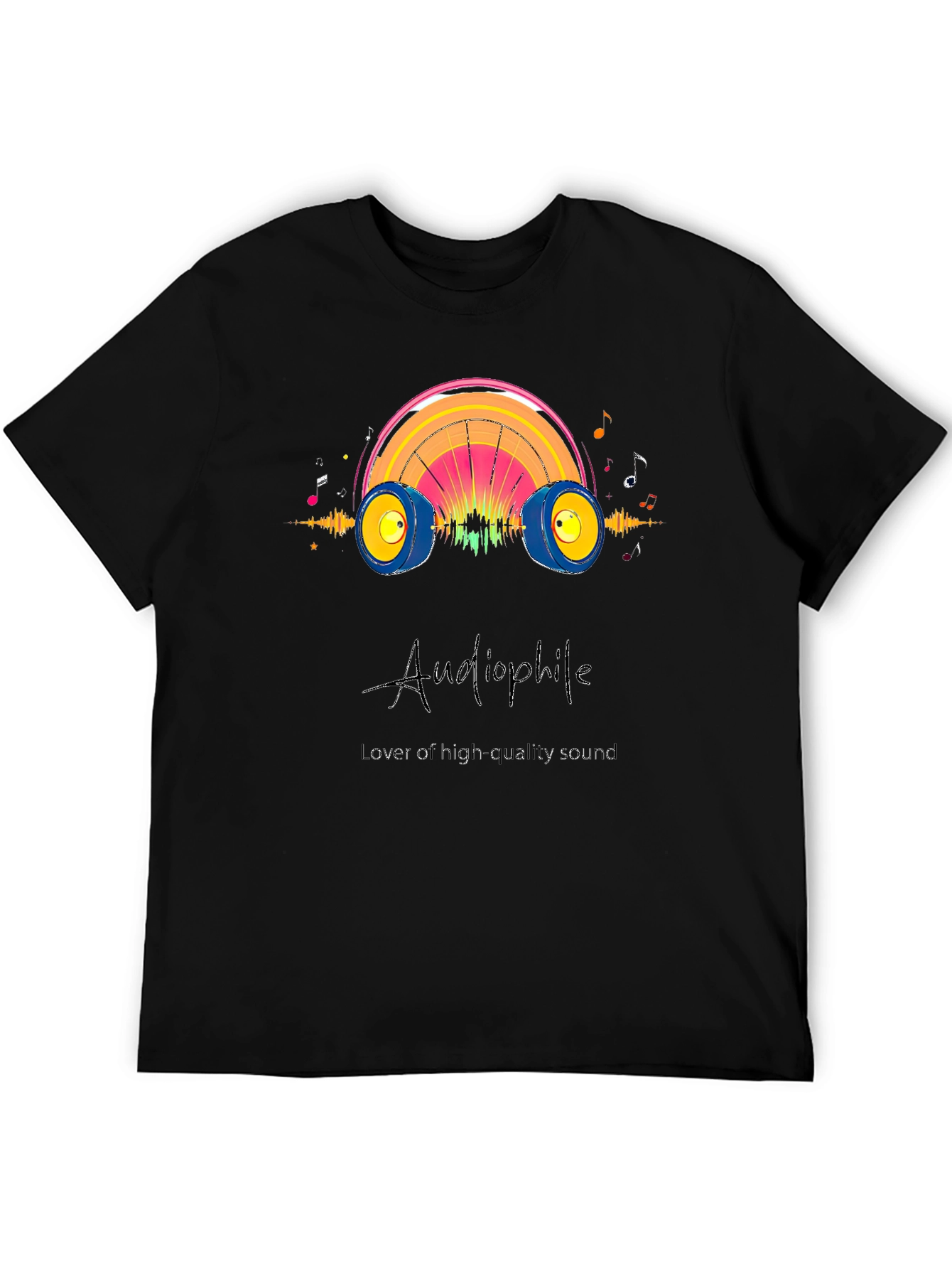 Audiophile High Quality Sound Black T-Shirt