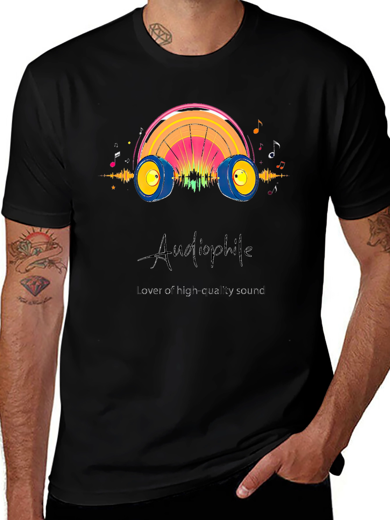Audiophile High Quality Sound Black T-Shirt
