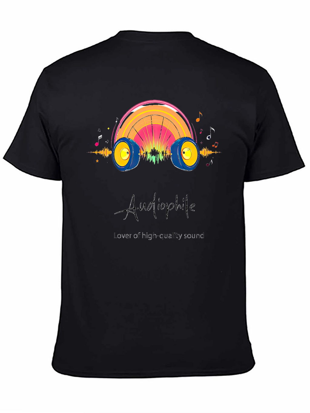 Audiophile High Quality Sound Black T-Shirt