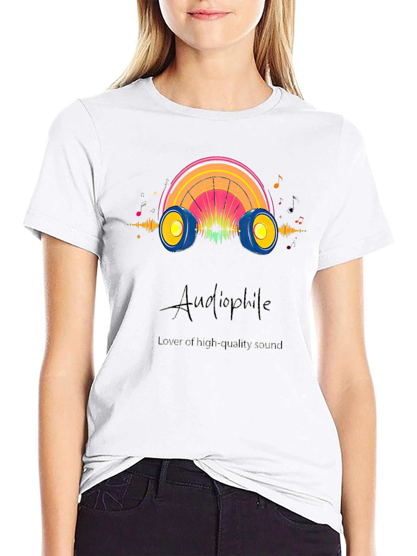 Audiophile High Quality Sound Black T-Shirt