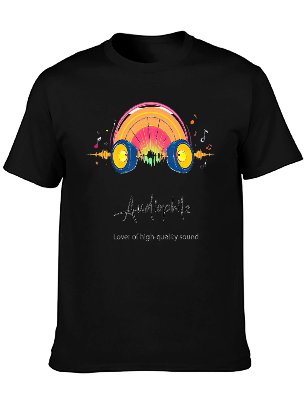 Audiophile High Quality Sound Black T-Shirt