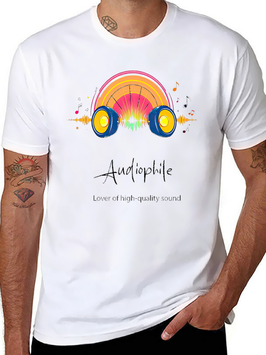 Audiophile High Quality Sound Black T-Shirt