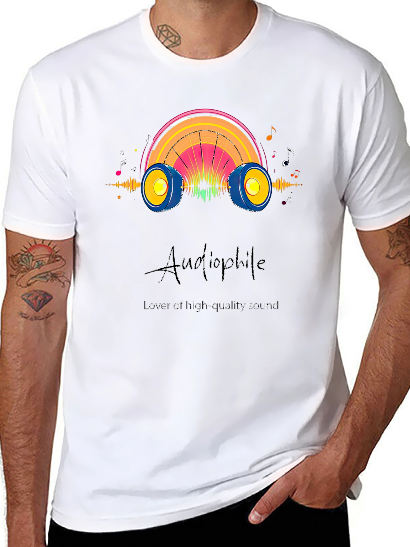 Audiophile High Quality Sound Black T-Shirt