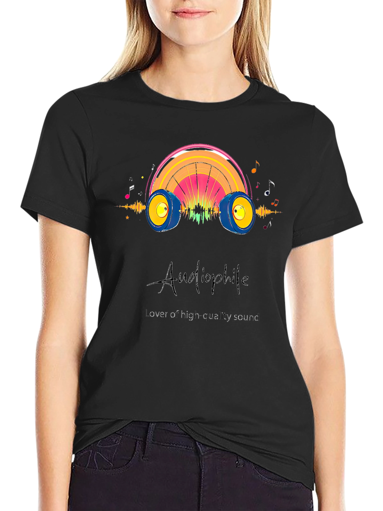 Audiophile High Quality Sound Black T-Shirt
