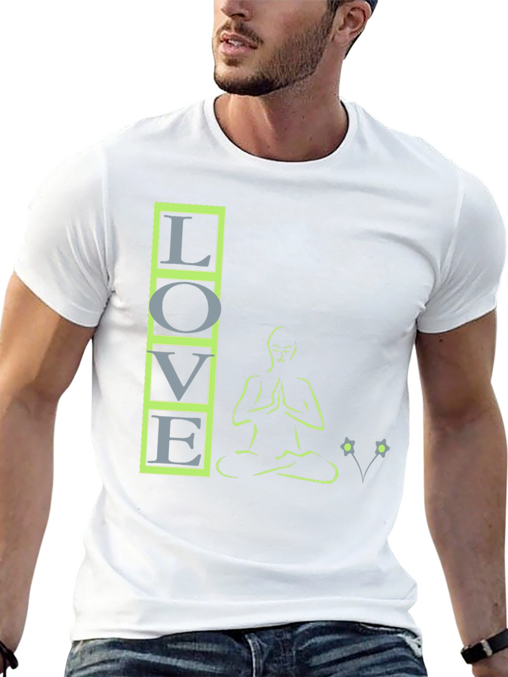 Love Meditation Black T-Shirt