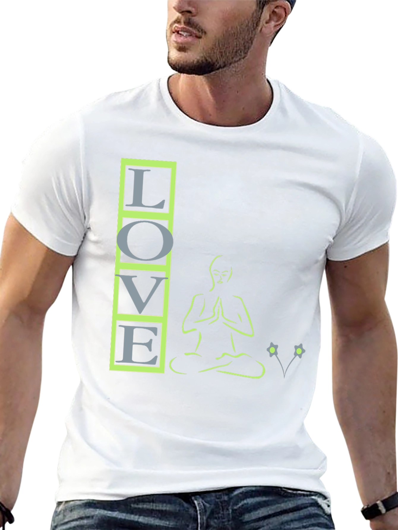 Love Meditation Black T-Shirt