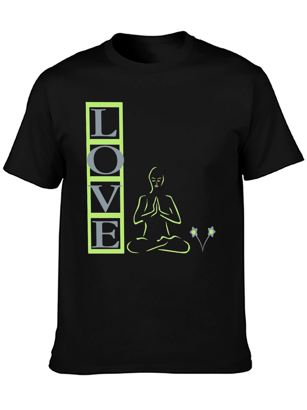 Love Meditation Black T-Shirt