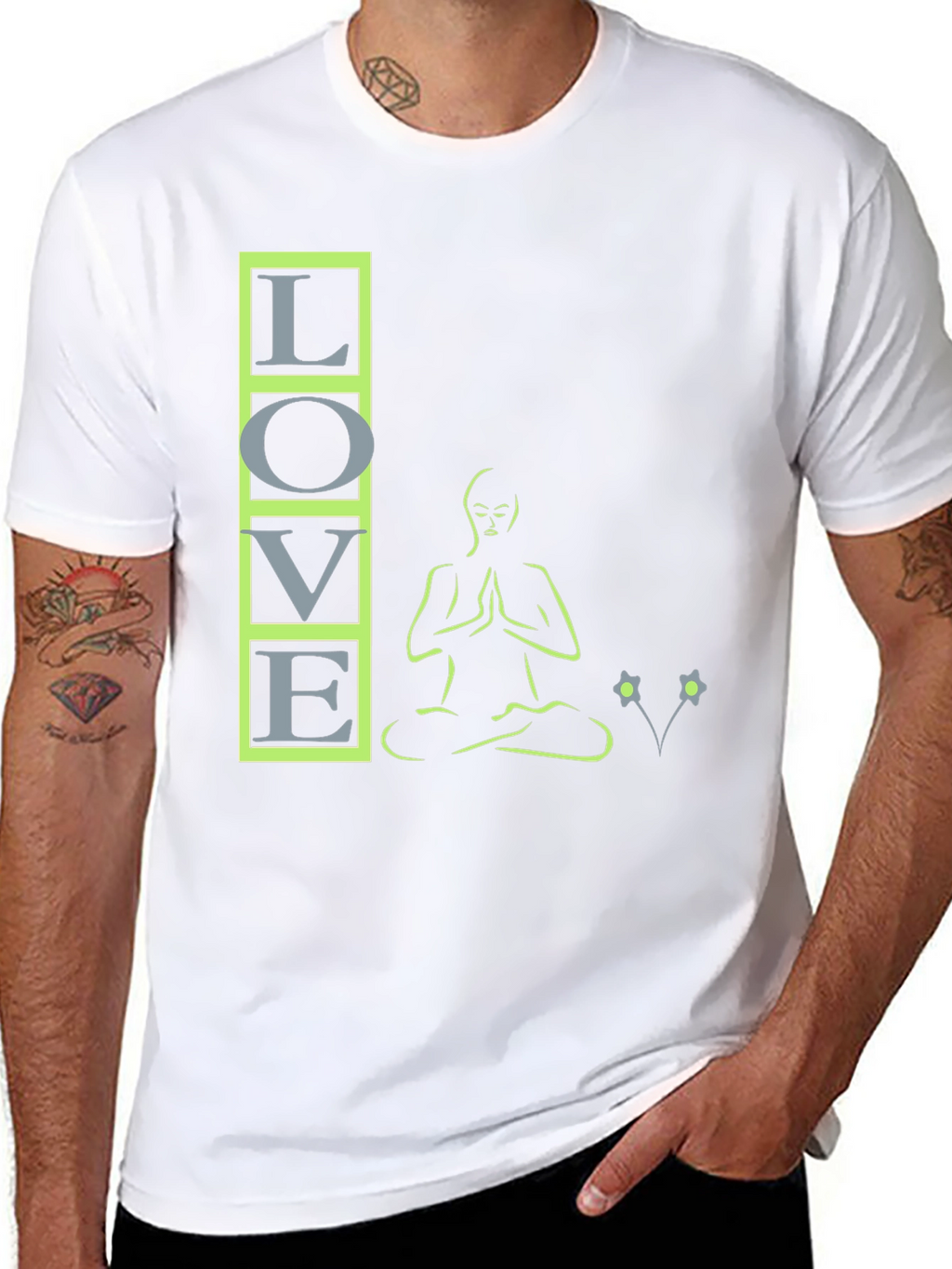 Love Meditation Black T-Shirt