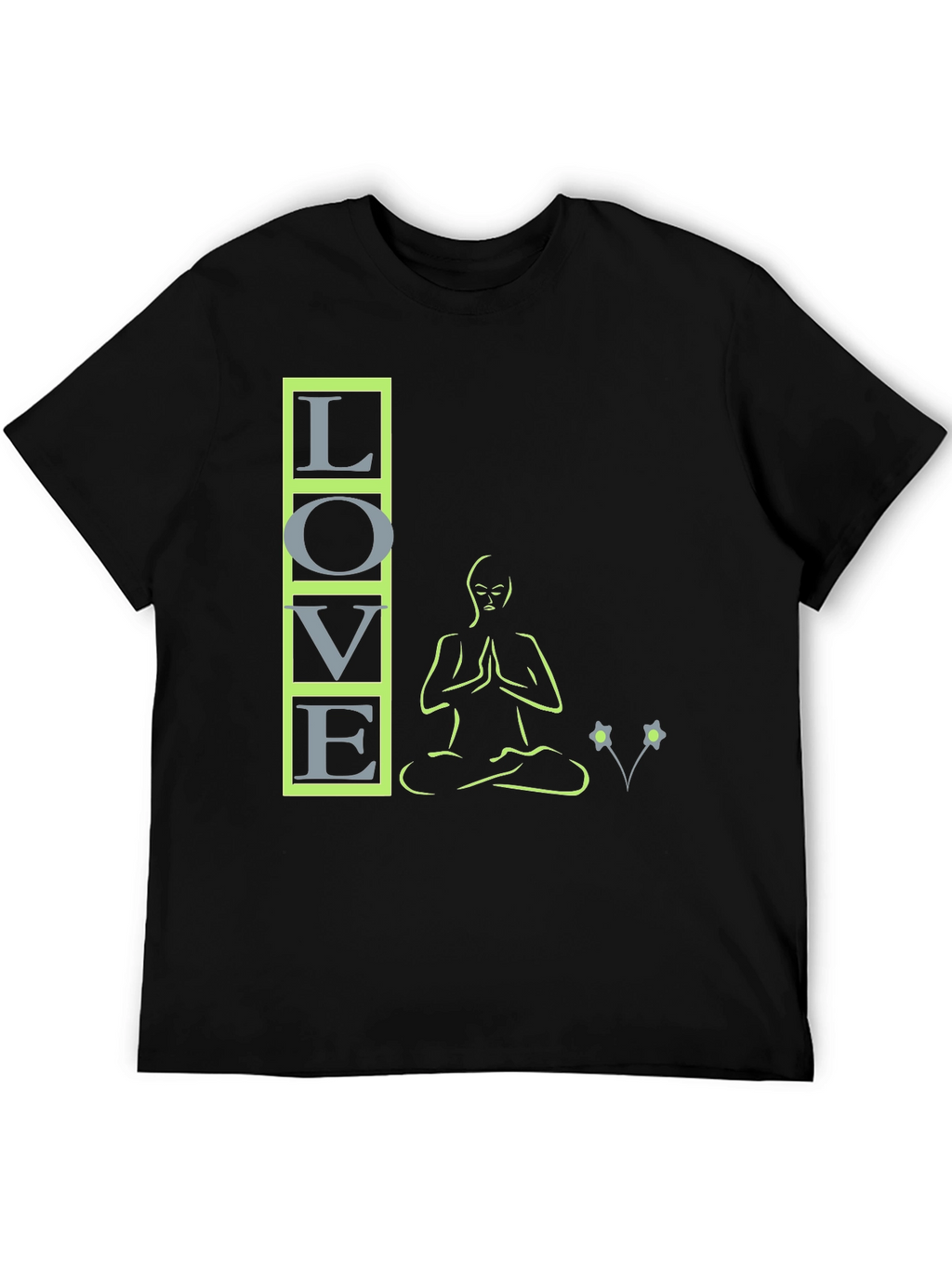 Love Meditation Black T-Shirt