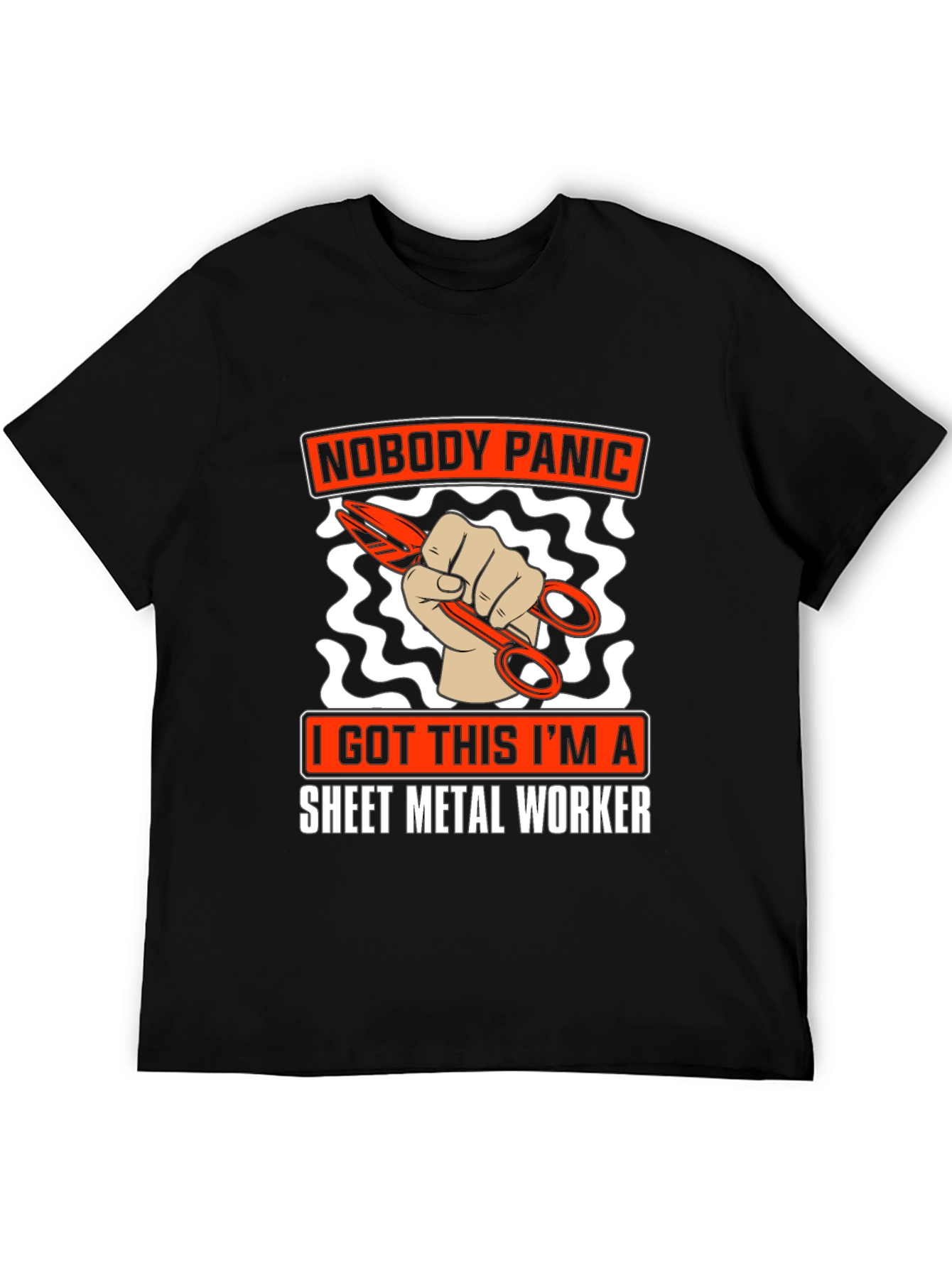 Sheet Metal Worker T-Shirt Nobody Panic