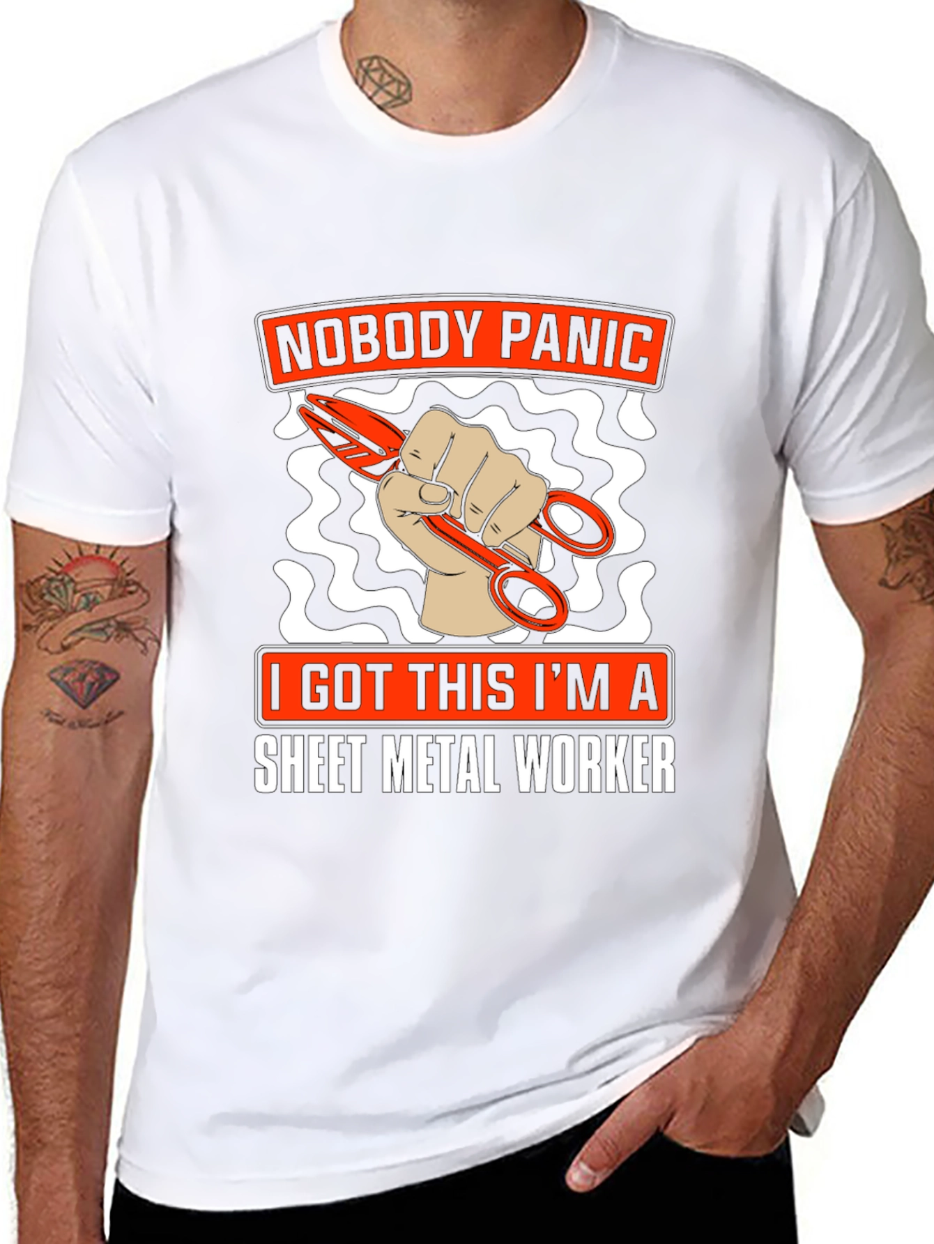 Sheet Metal Worker T-Shirt Nobody Panic