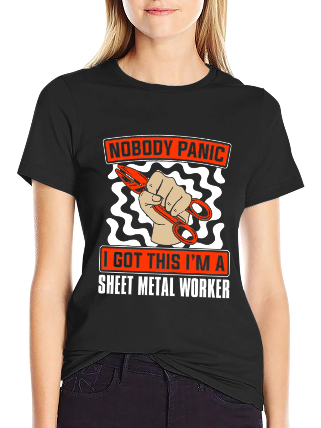 Sheet Metal Worker T-Shirt Nobody Panic