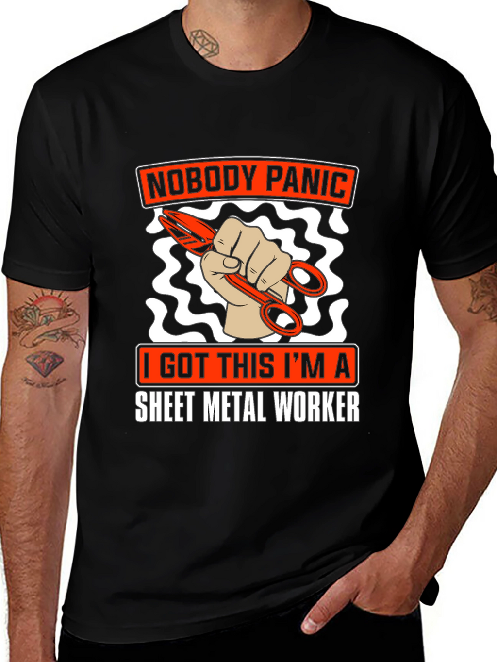 Sheet Metal Worker T-Shirt Nobody Panic