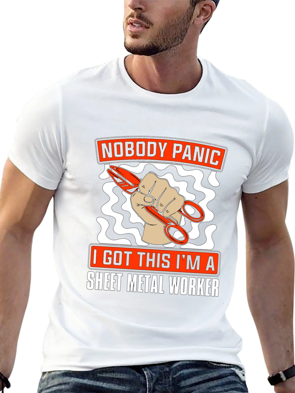 Sheet Metal Worker T-Shirt Nobody Panic