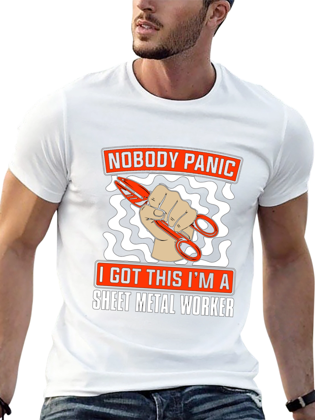 Sheet Metal Worker T-Shirt Nobody Panic