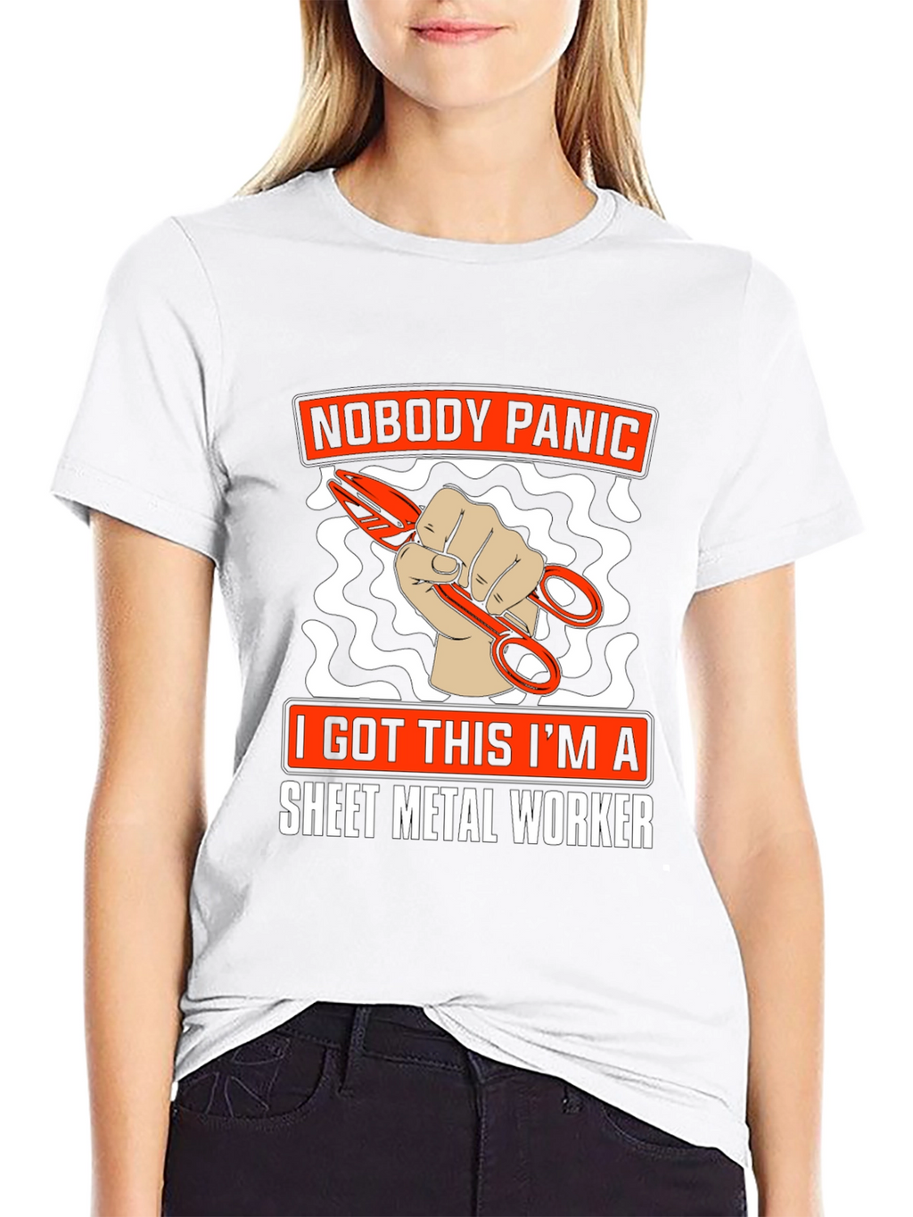 Sheet Metal Worker T-Shirt Nobody Panic