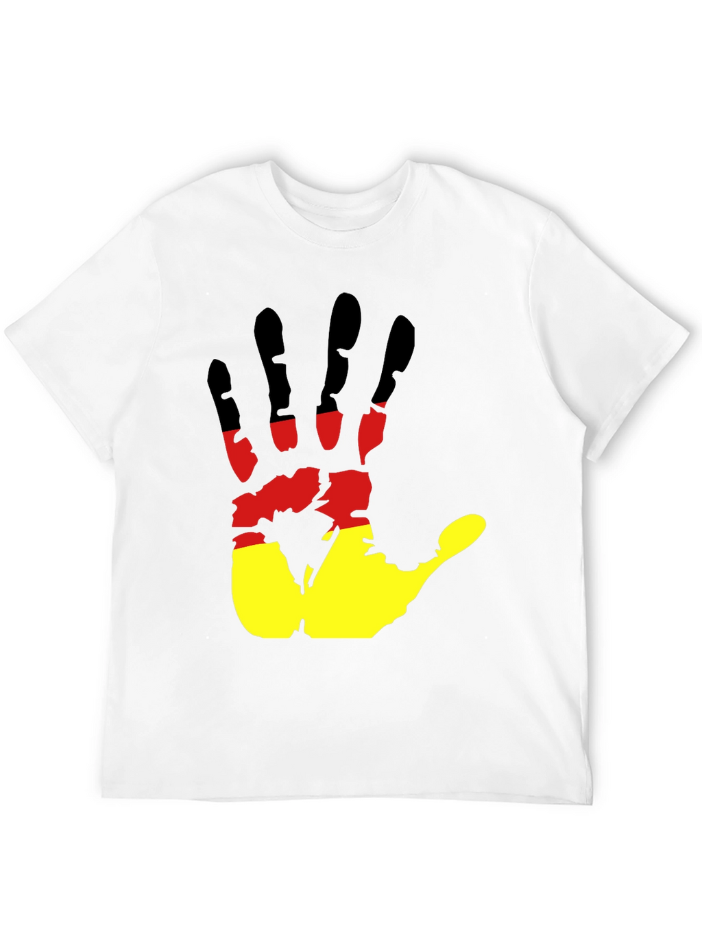 Germany Flag Handprint Black T-Shirt