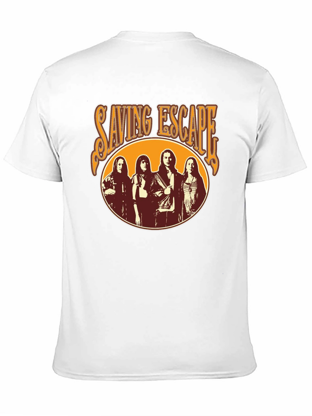 Saving Escape Band Black T-Shirt - Retro Rock Style