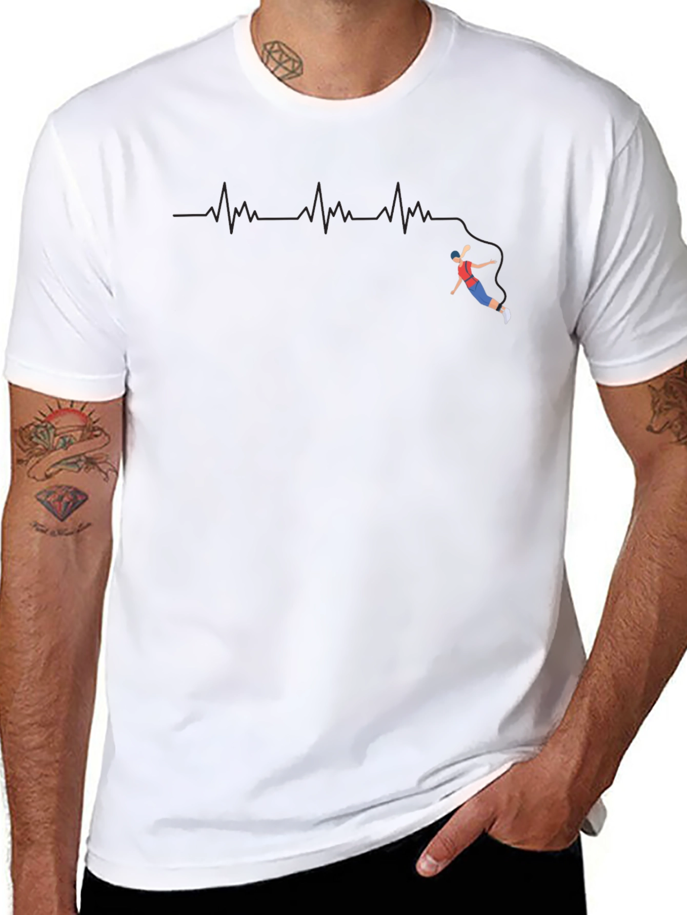 Adventure Heartbeat T-Shirt - Climber Design