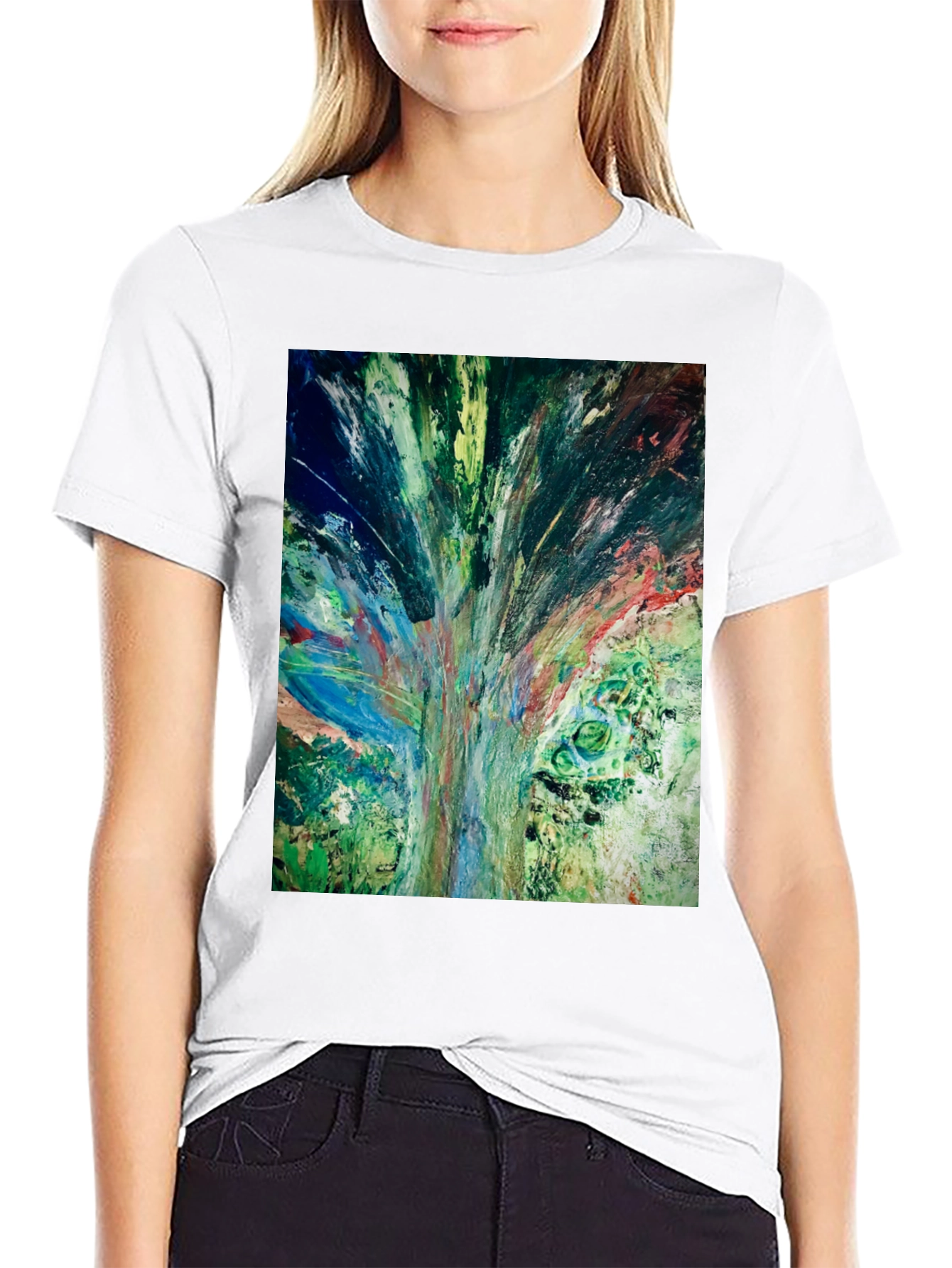 Abstract Art Graphic Tee - Modern Casual Style