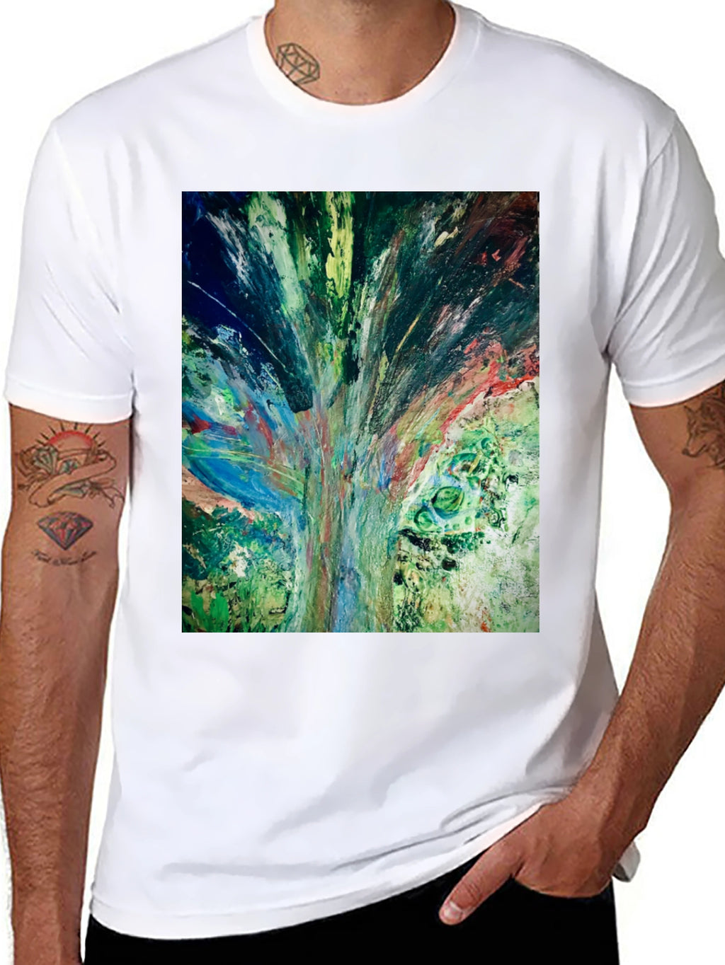 Abstract Art Graphic Tee - Modern Casual Style