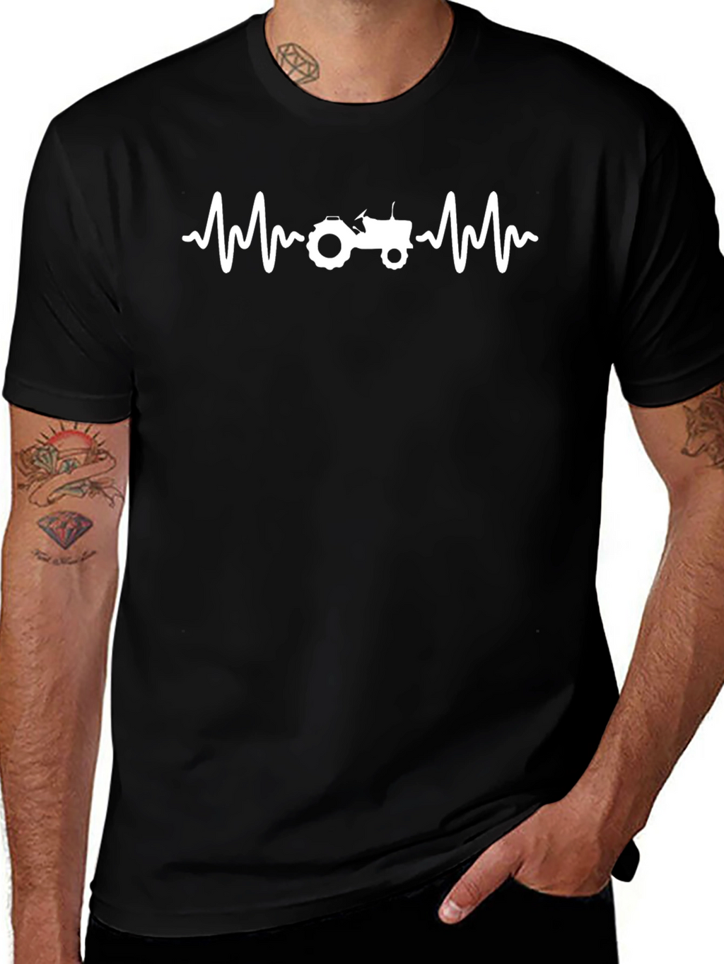 Tractor Heartbeat T-Shirt - Farm Life Tee