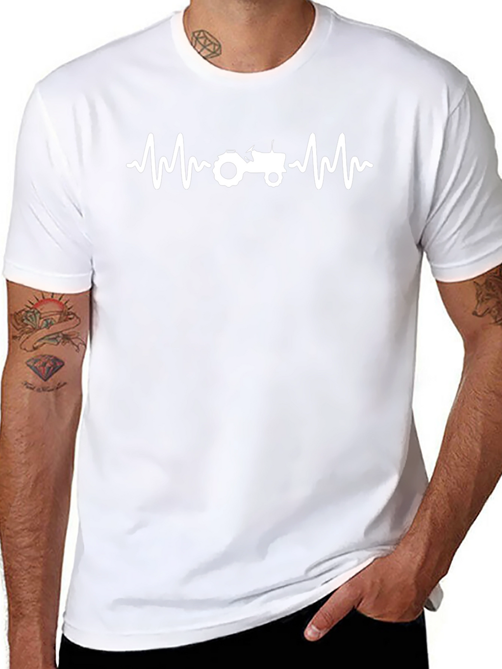 Tractor Heartbeat T-Shirt - Farm Life Tee