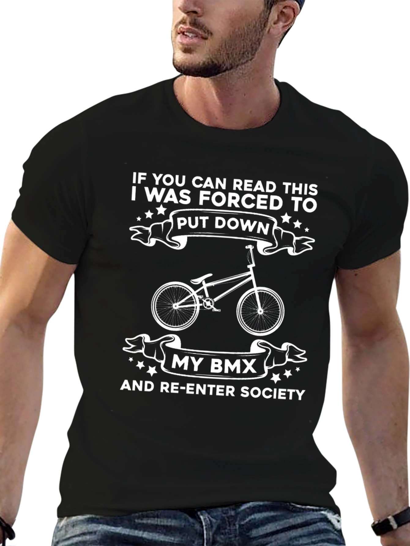 Funny BMX T-Shirt - If You Can Read This!