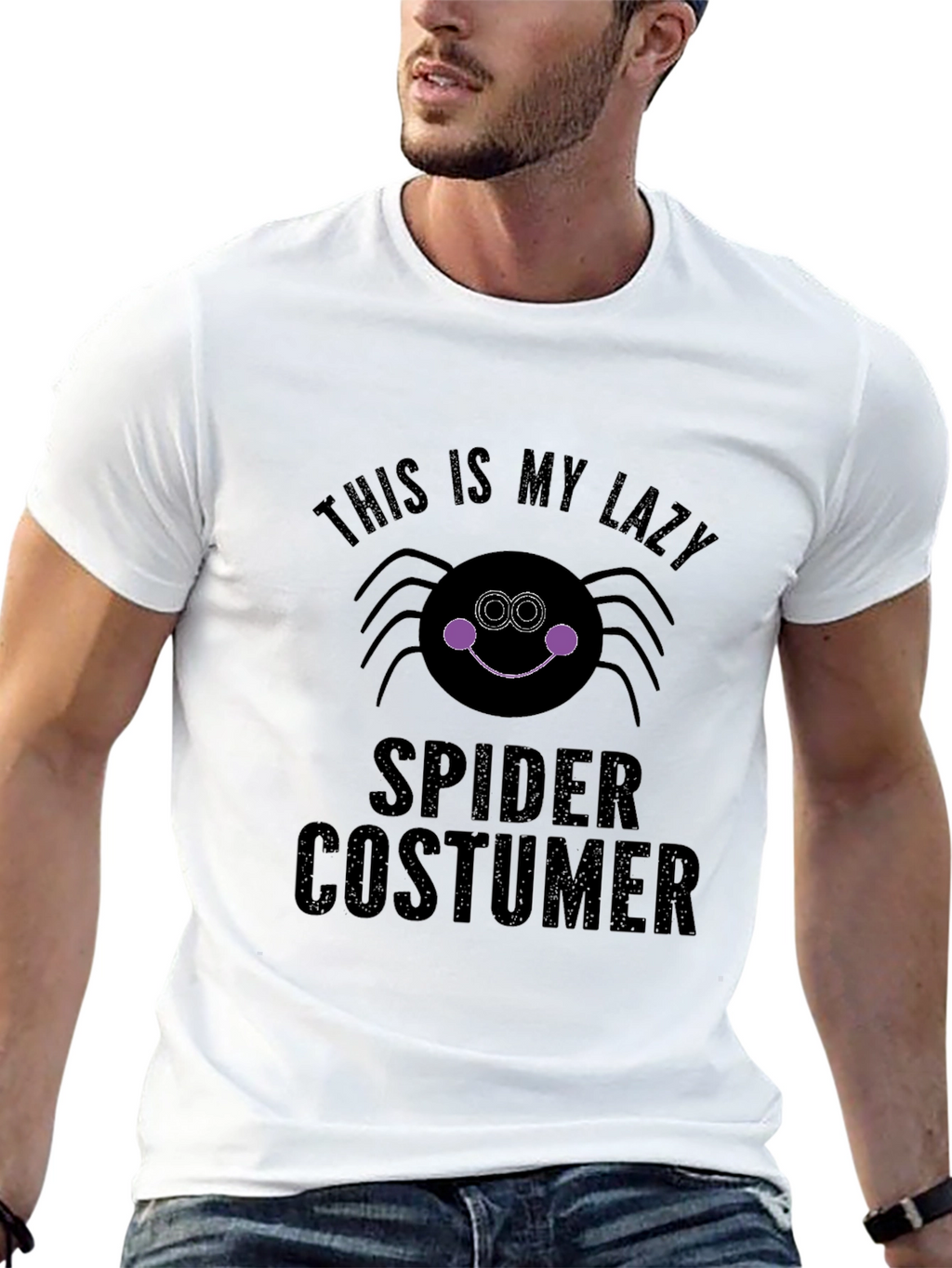 Lazy Spider Costume T-Shirt - Halloween Ready!