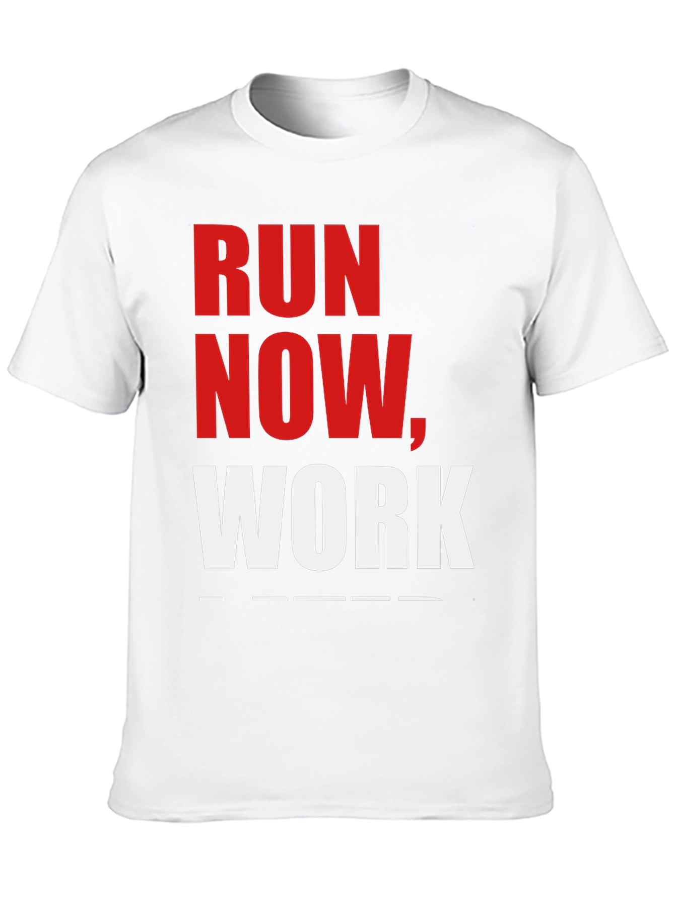 Run Now Work Later Black Graphic T-Shirt