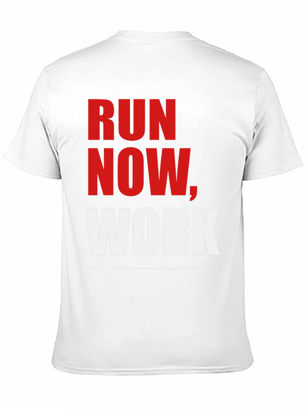 Run Now Work Later Black Graphic T-Shirt