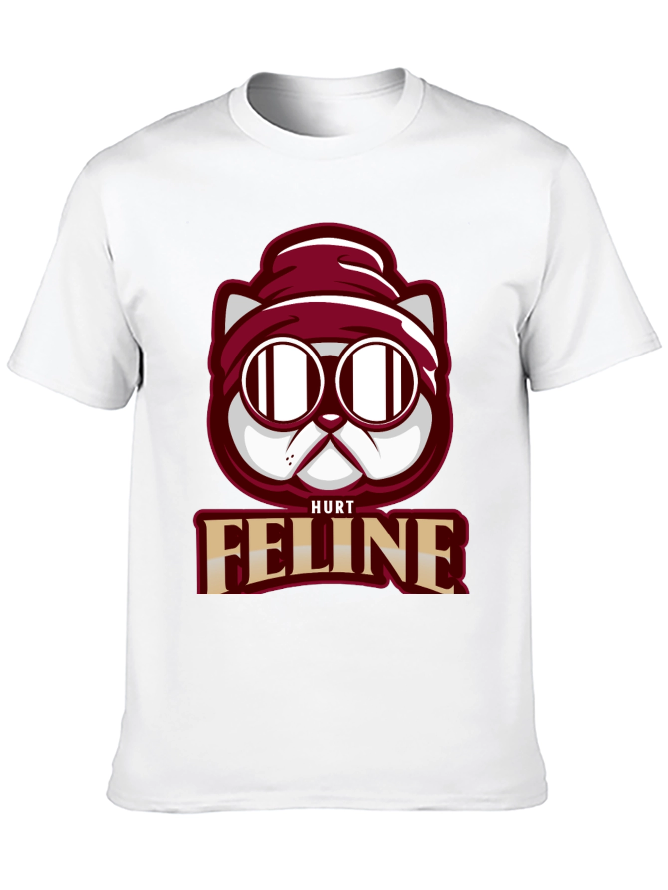 Hurt Feline T-Shirt - Cool Cat Graphic Tee
