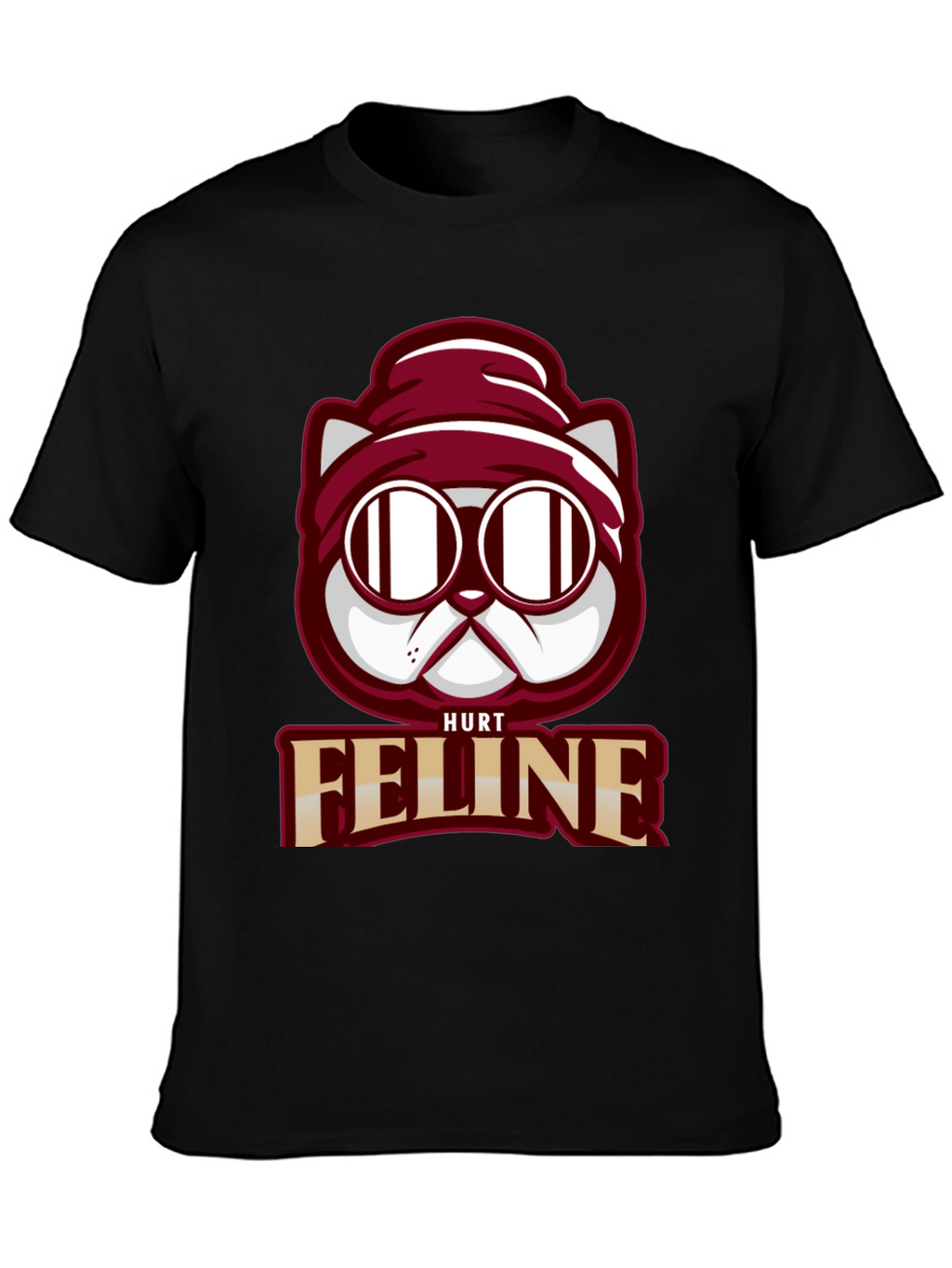 Hurt Feline T-Shirt - Cool Cat Graphic Tee