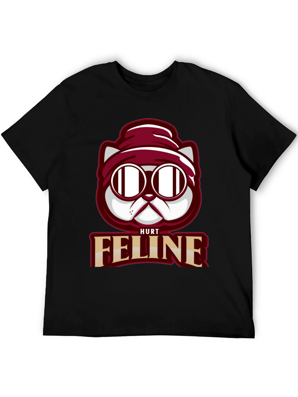 Hurt Feline T-Shirt - Cool Cat Graphic Tee