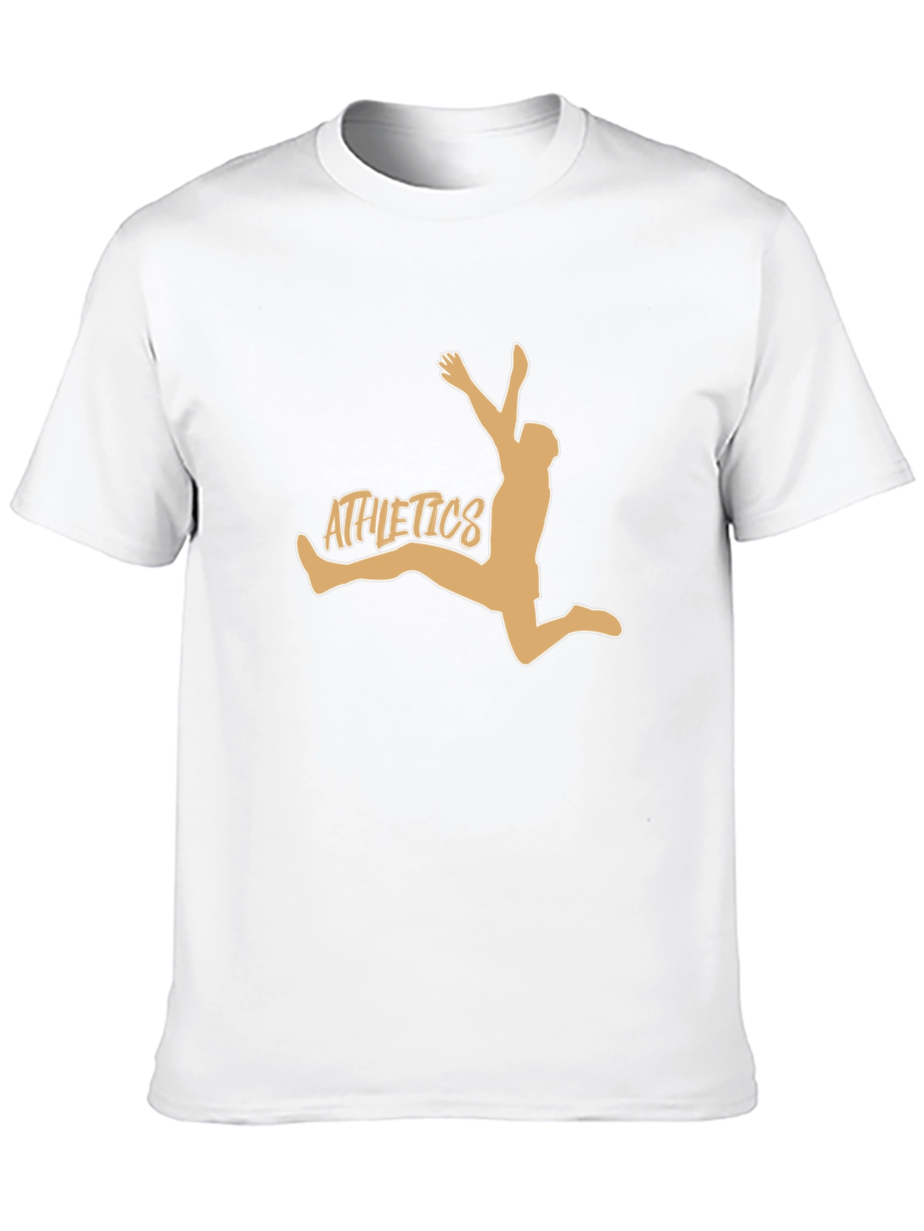 Athletics Graphic Tee - Black Cotton Blend T-Shirt