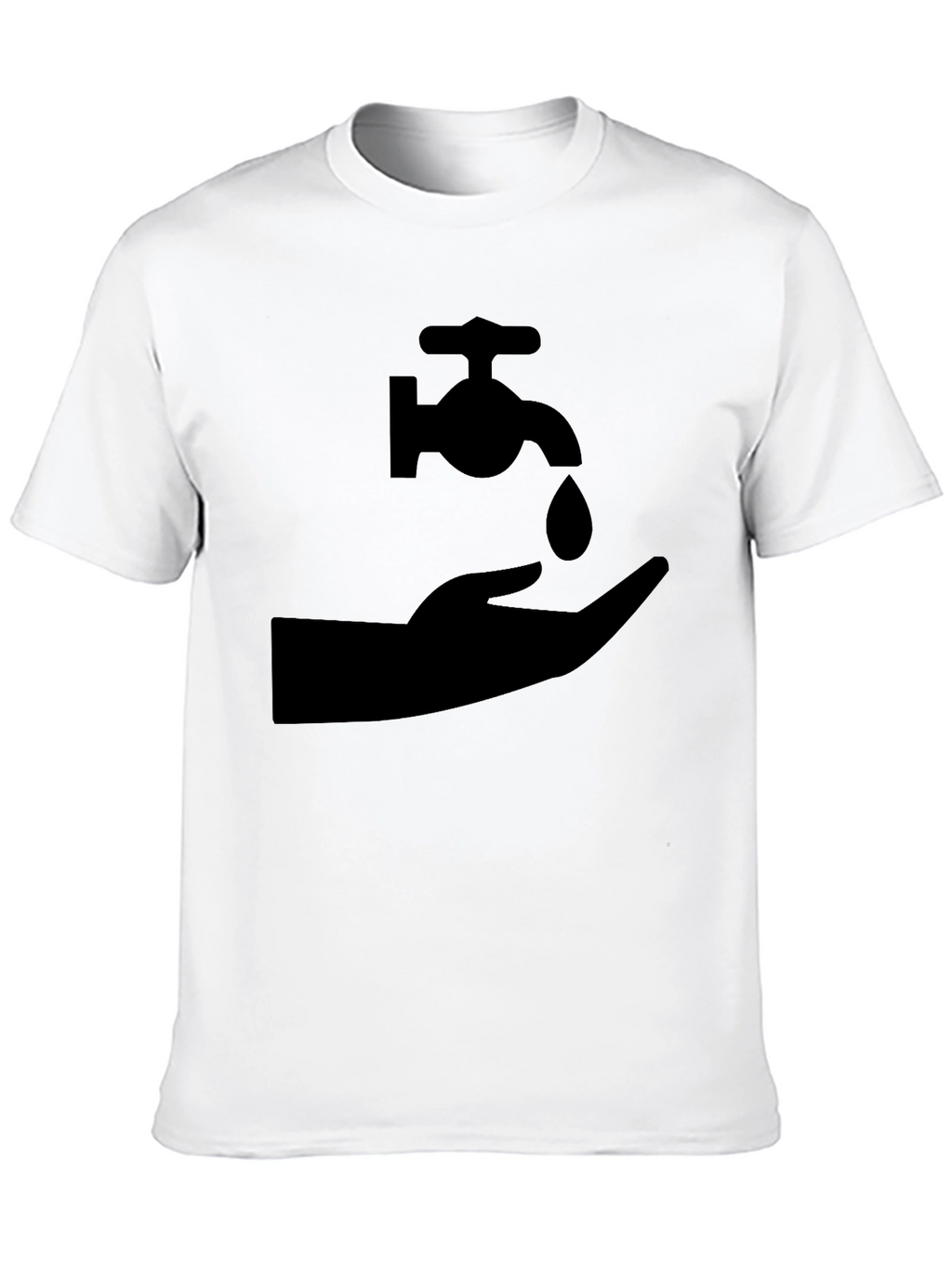 Black Wash Your Hands Graphic Tee - Essential Hygiene