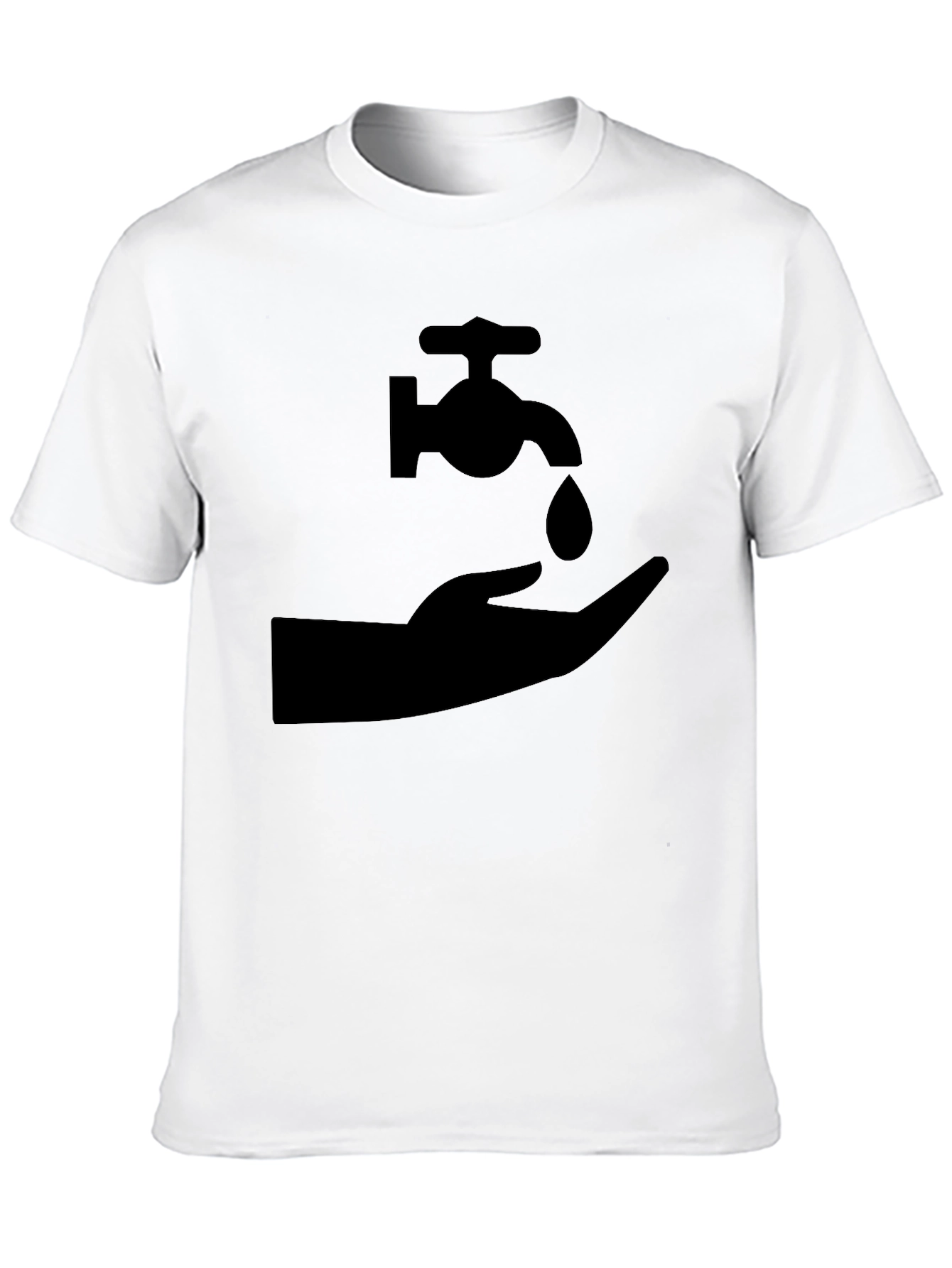 Black Wash Your Hands Graphic Tee - Essential Hygiene