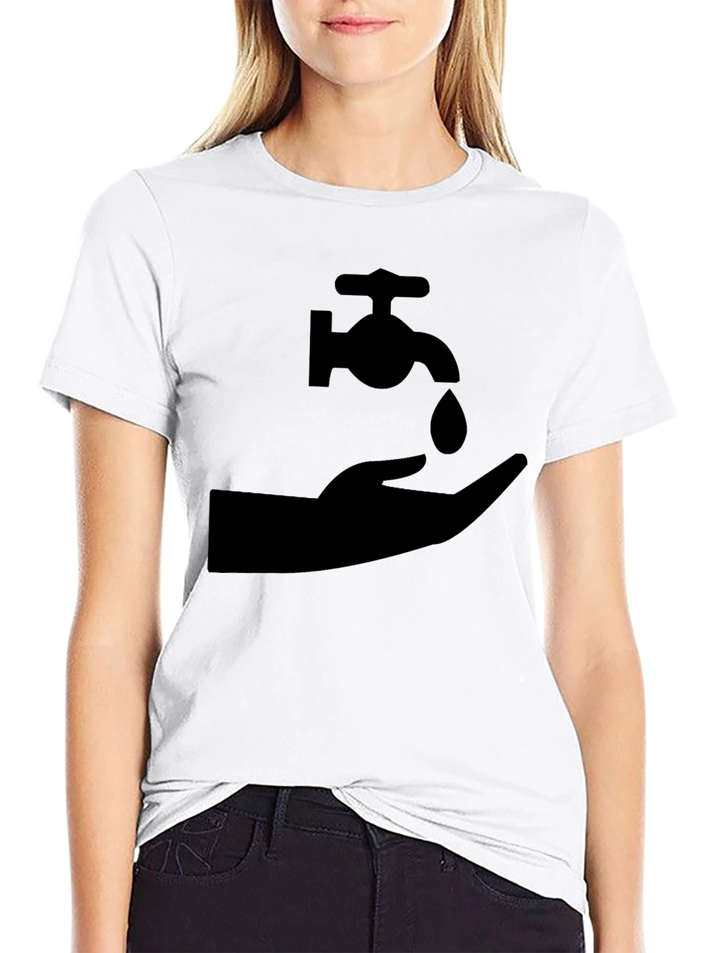 Black Wash Your Hands Graphic Tee - Essential Hygiene