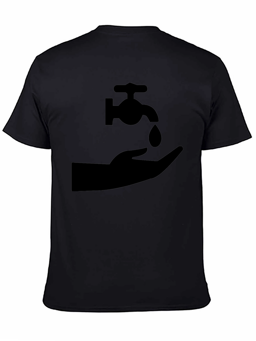 Black Wash Your Hands Graphic Tee - Essential Hygiene